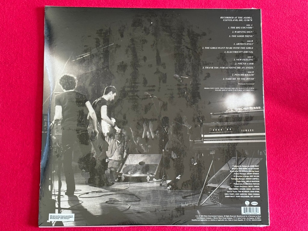 TALKING HEADS " LIVE ON TOUR '78 " 2 LP. ED. LIMITADA. RSD'25 - Imagen 3