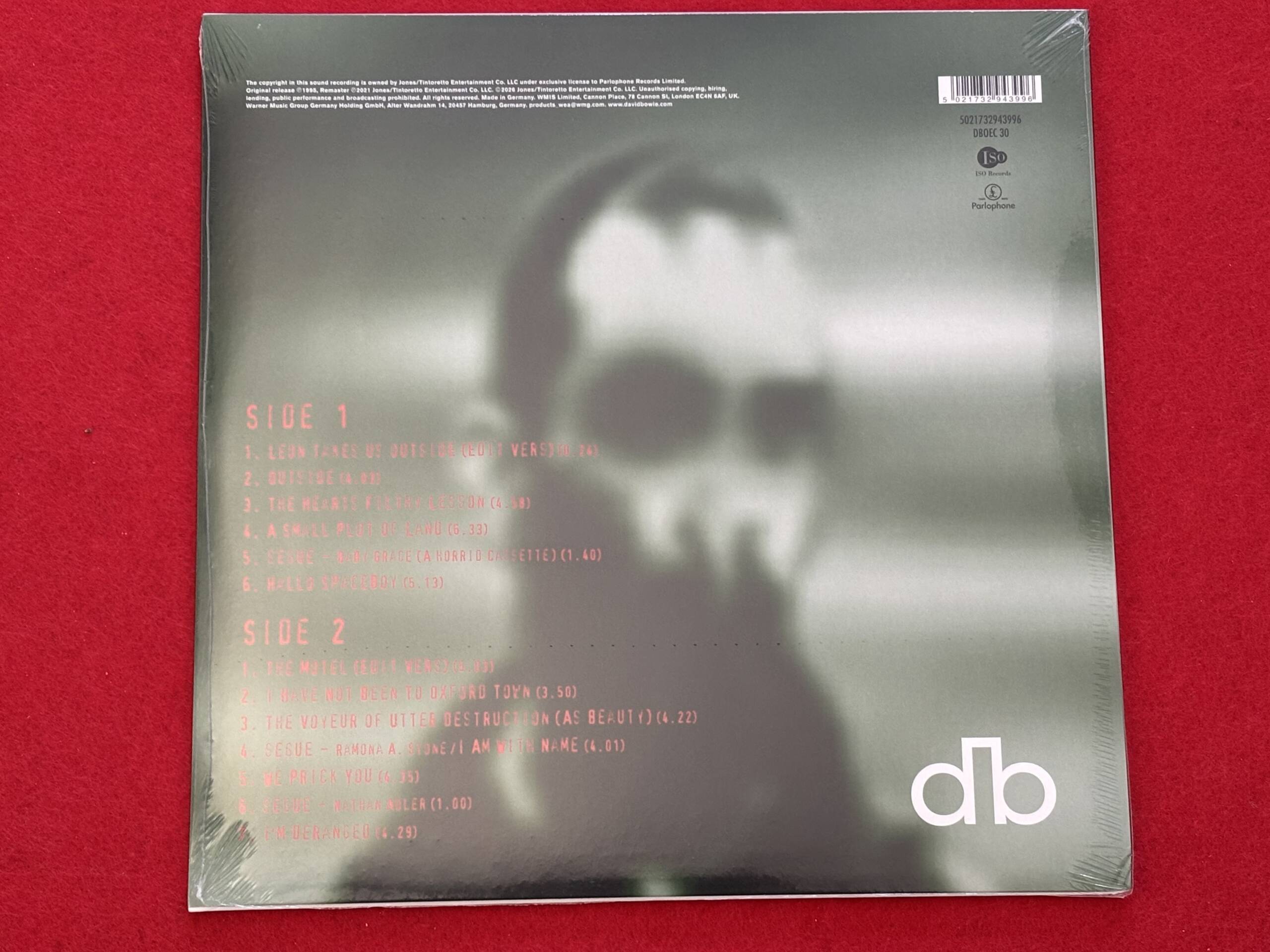 DAVID BOWIE " EXCERPTS FROM OUTSIDE " 1 LP. ED. LIMITADA. VINILO TRANSPARENTE. RSD '26 - Imagen 3